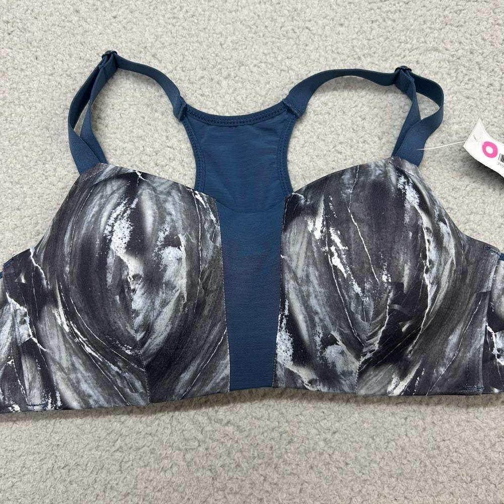 Crane Bra 36C Sports Bra Racerback Molded Wireless No Wire